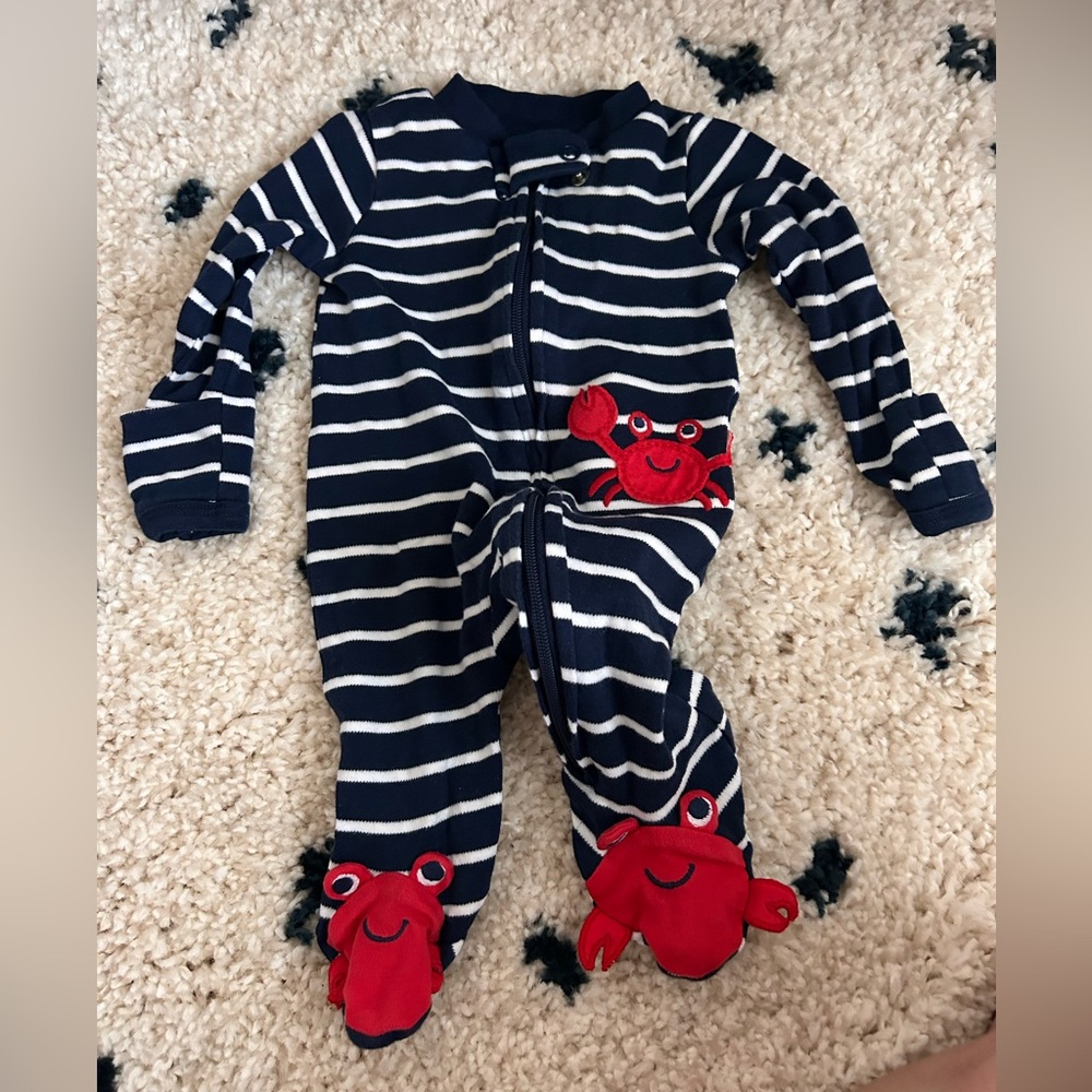 Navy Crab Pajamas